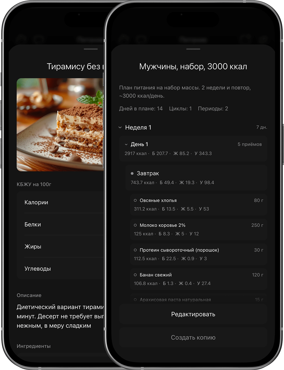 Планы питания